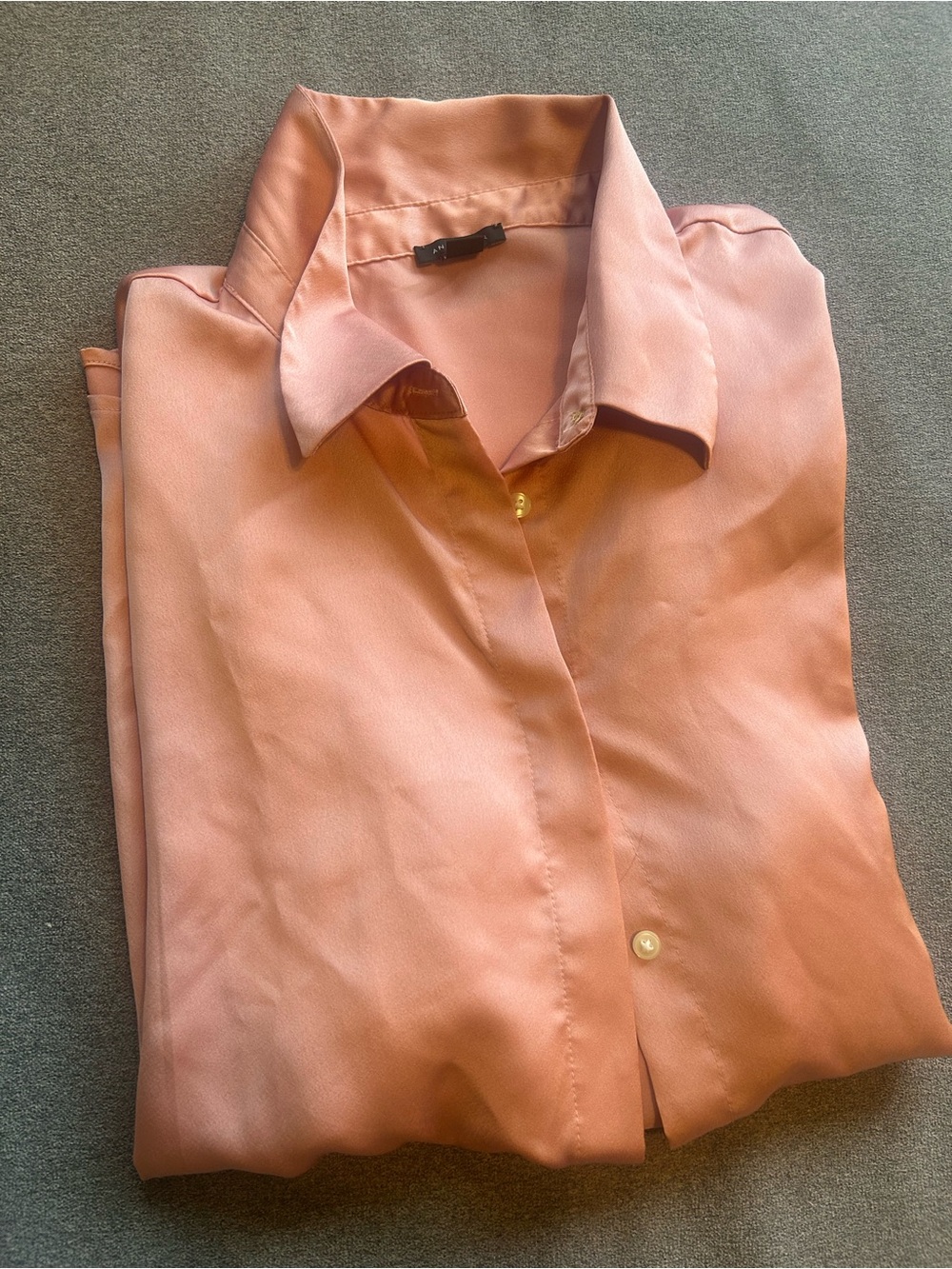 Ann Taylor Satin Blouse in Dusty Pink